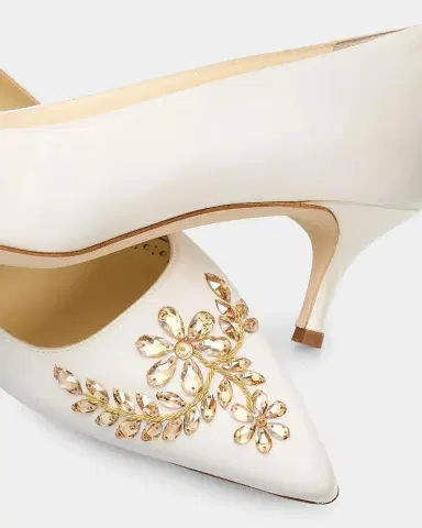 Manolo Blahnik Pasadislo Embellished Satin Pumps | Thumbnail 3 Manolo Blahnik Pasadislo Embellished Satin Pumps | Thumbnail 3