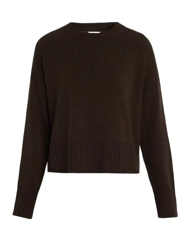 Lafayette 148 New York Boxy Crewneck Cashmere Sweater