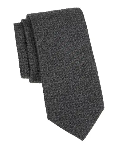 Canali Men's Textured Silk-Cashmere Tie | Thumbnail 3