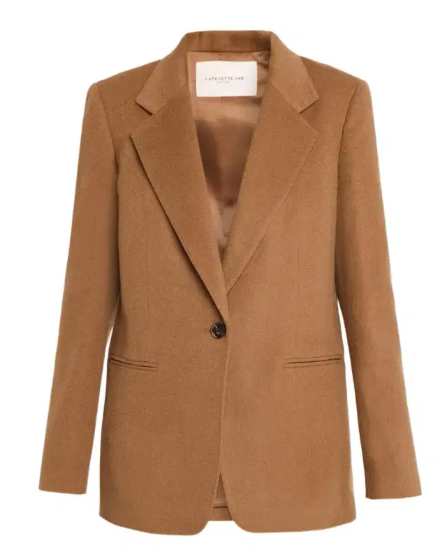 Lafayette 148 New York Single-Button Camel Hair Blazer