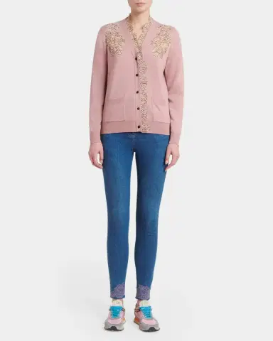 Valentino Garavani Scalloped Lace V-Neck Cardigan | Thumbnail 2