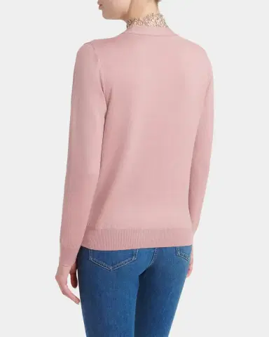 Valentino Garavani Scalloped Lace V-Neck Cardigan | Thumbnail 3