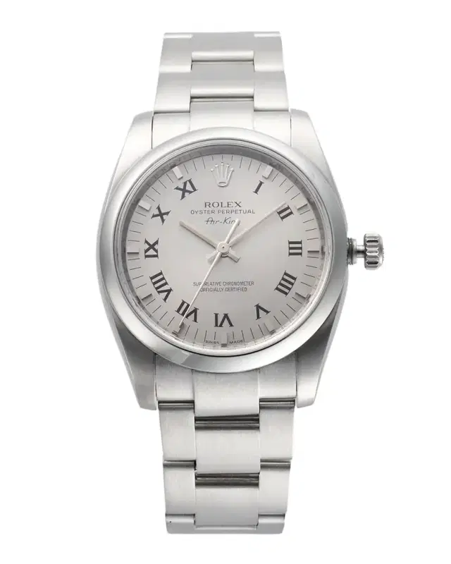 Vintage Watches Men's Rolex Air-King Sterling Silver Bracelet Watch, 34mm