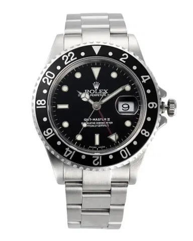 Vintage Watches Men's Rolex GMT-Master II Sterling Silver Bracelet Watch, 40mm | Thumbnail 1 Vintage Watches Men's Rolex GMT-Master II Sterling Silver Bracelet Watch, 40mm | Thumbnail 1