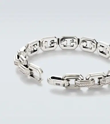 David Yurman 925 sterling silver chain bracelet with diamonds | Thumbnail 2 David Yurman 925 sterling silver chain bracelet with diamonds | Thumbnail 2