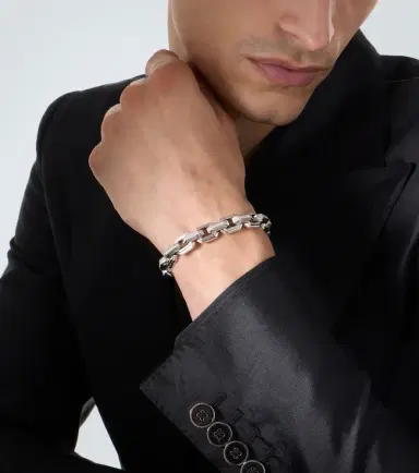 David Yurman 925 sterling silver chain bracelet with diamonds | Thumbnail 3 David Yurman 925 sterling silver chain bracelet with diamonds | Thumbnail 3