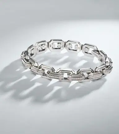 David Yurman 925 sterling silver chain bracelet with diamonds | Thumbnail 4 David Yurman 925 sterling silver chain bracelet with diamonds | Thumbnail 4