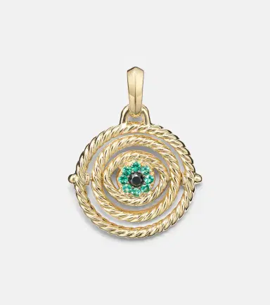 David Yurman Evil Eye 18kt gold necklace with emeralds and diamonds | Thumbnail 3