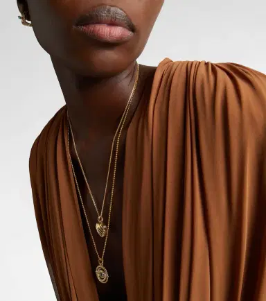 David Yurman Evil Eye 18kt gold necklace with emeralds and diamonds | Thumbnail 4