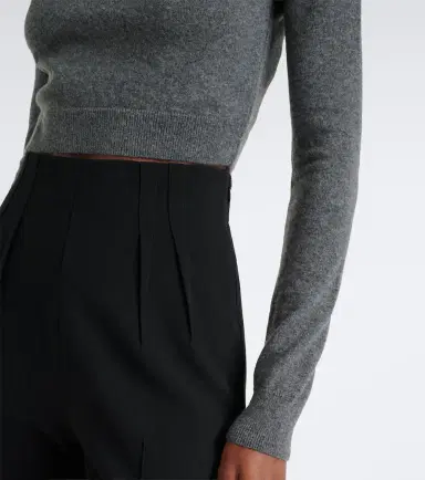 Mugler Cropped cashmere polo sweater | Thumbnail 6 Mugler Cropped cashmere polo sweater | Thumbnail 6
