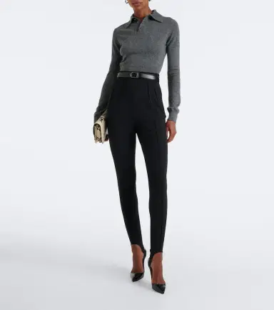 Mugler Wool-blend stirrup leggings | Thumbnail 4 Mugler Wool-blend stirrup leggings | Thumbnail 4