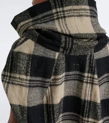 Rick Owens Floating checked cotton and wool top | Thumbnail 5 Rick Owens Floating checked cotton and wool top | Thumbnail 5