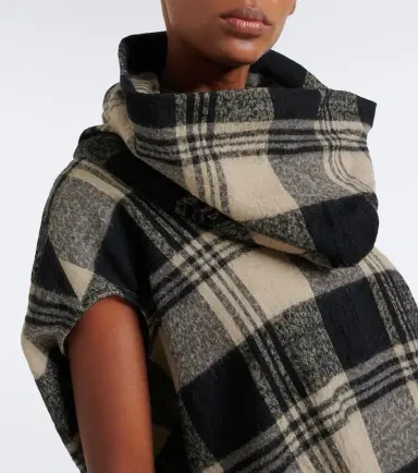 Rick Owens Floating checked cotton and wool top | Thumbnail 6 Rick Owens Floating checked cotton and wool top | Thumbnail 6