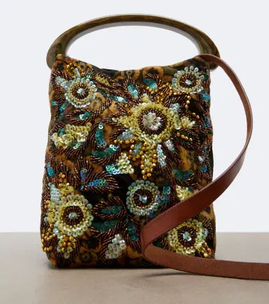 Dries Van Noten Embellished floral jacquard top-handle bag | Thumbnail 2