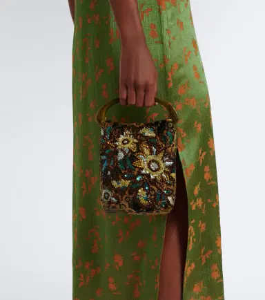 Dries Van Noten Embellished floral jacquard top-handle bag | Thumbnail 7