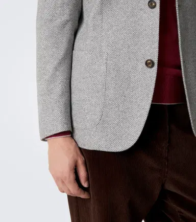 ELEVENTY Herringbone cashmere and silk blazer | Thumbnail 3