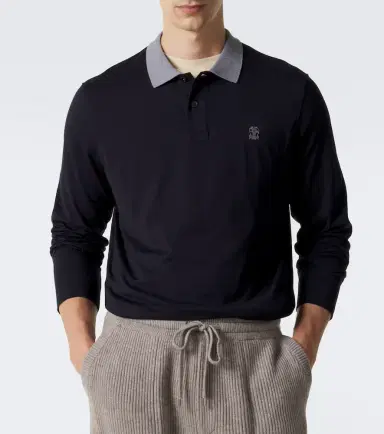 Brunello Cucinelli Logo cotton jersey polo shirt | Thumbnail 2 Brunello Cucinelli Logo cotton jersey polo shirt | Thumbnail 2