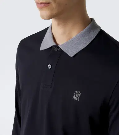 Brunello Cucinelli Logo cotton jersey polo shirt | Thumbnail 6 Brunello Cucinelli Logo cotton jersey polo shirt | Thumbnail 6