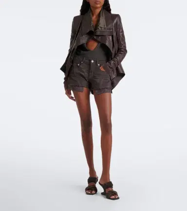 Rick Owens Lana denim shorts | Thumbnail 4 Rick Owens Lana denim shorts | Thumbnail 4