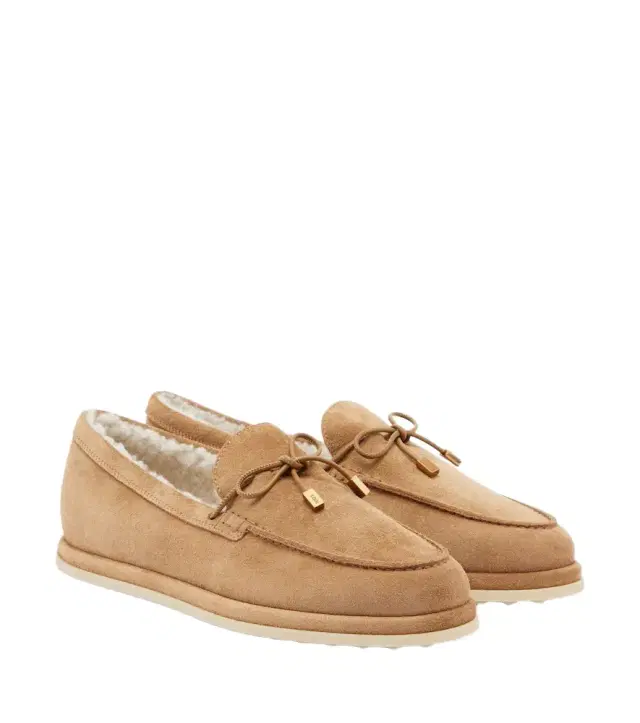 Tod's Gommino shearling-lined suede boat shoes