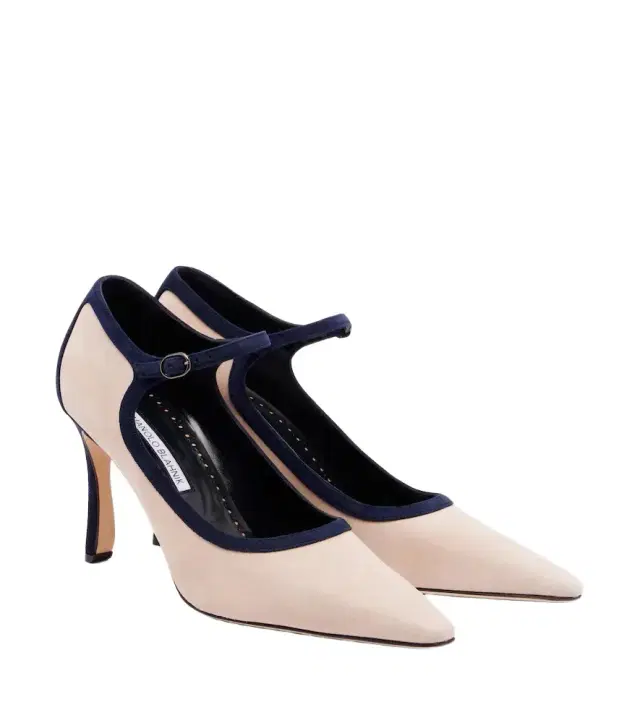 Manolo Blahnik Churla suede Mary Jane pumps
