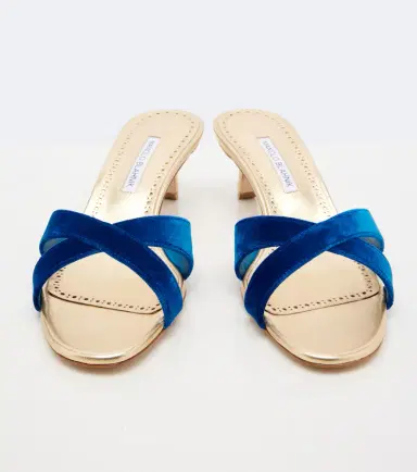 Manolo Blahnik Callydramu velvet mules | Thumbnail 2