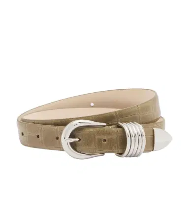 Déhanche Déhanche Hollyhock croc-effect leather belt | Thumbnail 1 Déhanche Déhanche Hollyhock croc-effect leather belt | Thumbnail 1