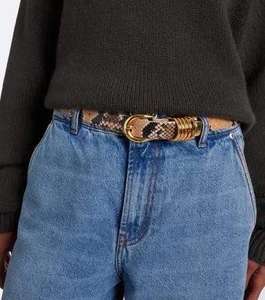 Déhanche Déhanche Hollyhock snake-effect leather belt | Thumbnail 3 Déhanche Déhanche Hollyhock snake-effect leather belt | Thumbnail 3