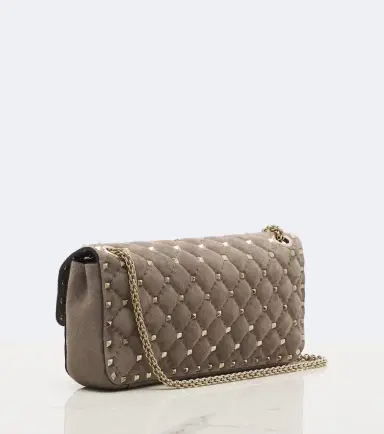Valentino Garavani Rockstud Spike Small suede shoulder bag | Thumbnail 2 Valentino Garavani Rockstud Spike Small suede shoulder bag | Thumbnail 2
