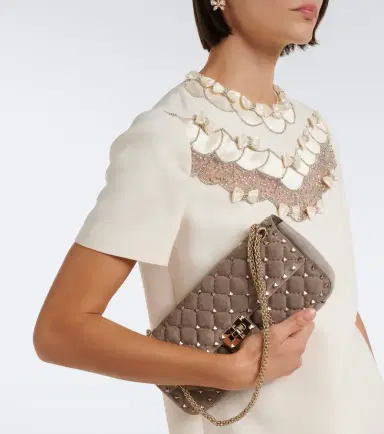 Valentino Garavani Rockstud Spike Small suede shoulder bag | Thumbnail 7 Valentino Garavani Rockstud Spike Small suede shoulder bag | Thumbnail 7