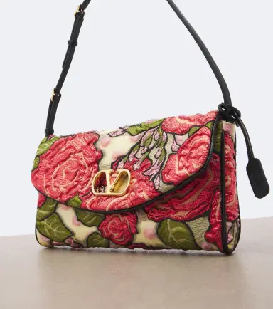 Valentino Garavani DeVain Small floral jacquard shoulder bag | Thumbnail 3 Valentino Garavani DeVain Small floral jacquard shoulder bag | Thumbnail 3