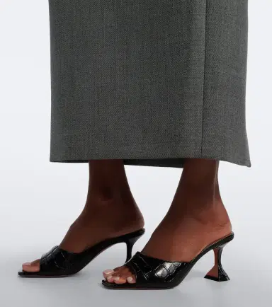 Amina Muaddi Lupita croc-effect leather mules | Thumbnail 5 Amina Muaddi Lupita croc-effect leather mules | Thumbnail 5
