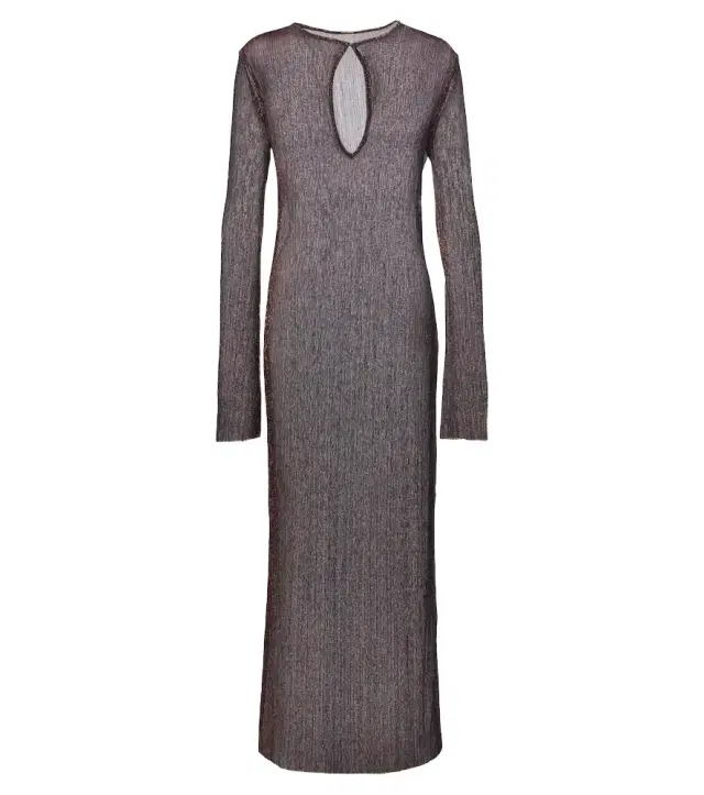 Cala de la Cruz Soleil knitted lamé midi dress