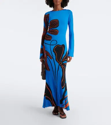 Cala de la Cruz Amay floral satin maxi dress | Thumbnail 4 Cala de la Cruz Amay floral satin maxi dress | Thumbnail 4