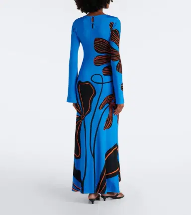 Cala de la Cruz Amay floral satin maxi dress | Thumbnail 5 Cala de la Cruz Amay floral satin maxi dress | Thumbnail 5