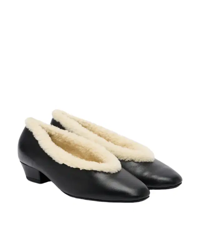 Magda Butrym Shearling-lined leather pumps