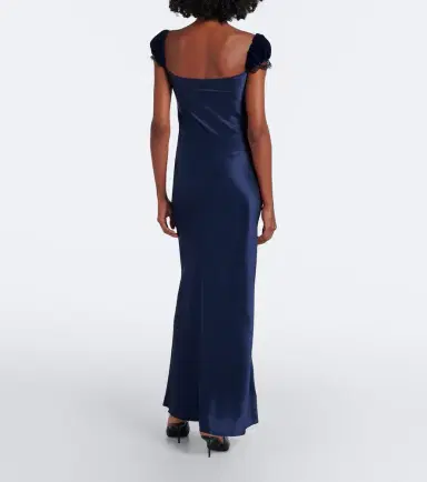 Rodarte Lace-trimmed silk satin maxi dress | Thumbnail 2 Rodarte Lace-trimmed silk satin maxi dress | Thumbnail 2