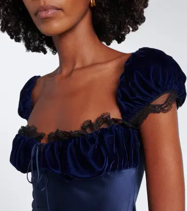Rodarte Lace-trimmed silk satin maxi dress | Thumbnail 3 Rodarte Lace-trimmed silk satin maxi dress | Thumbnail 3
