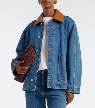Bottega Veneta Intrecciato oversized denim jacket | Thumbnail 3 Bottega Veneta Intrecciato oversized denim jacket | Thumbnail 3