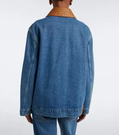 Bottega Veneta Intrecciato oversized denim jacket | Thumbnail 4 Bottega Veneta Intrecciato oversized denim jacket | Thumbnail 4