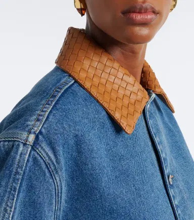 Bottega Veneta Intrecciato oversized denim jacket | Thumbnail 6 Bottega Veneta Intrecciato oversized denim jacket | Thumbnail 6