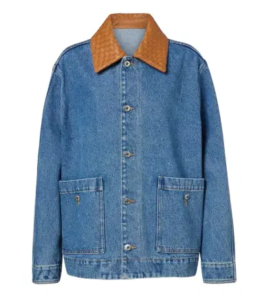 Bottega Veneta Intrecciato oversized denim jacket | Thumbnail 1 Bottega Veneta Intrecciato oversized denim jacket | Thumbnail 1