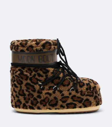 Moon Boot Icon Low leopard-print teddy snow boots | Thumbnail 4
