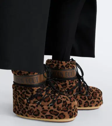 Moon Boot Icon Low leopard-print teddy snow boots | Thumbnail 5