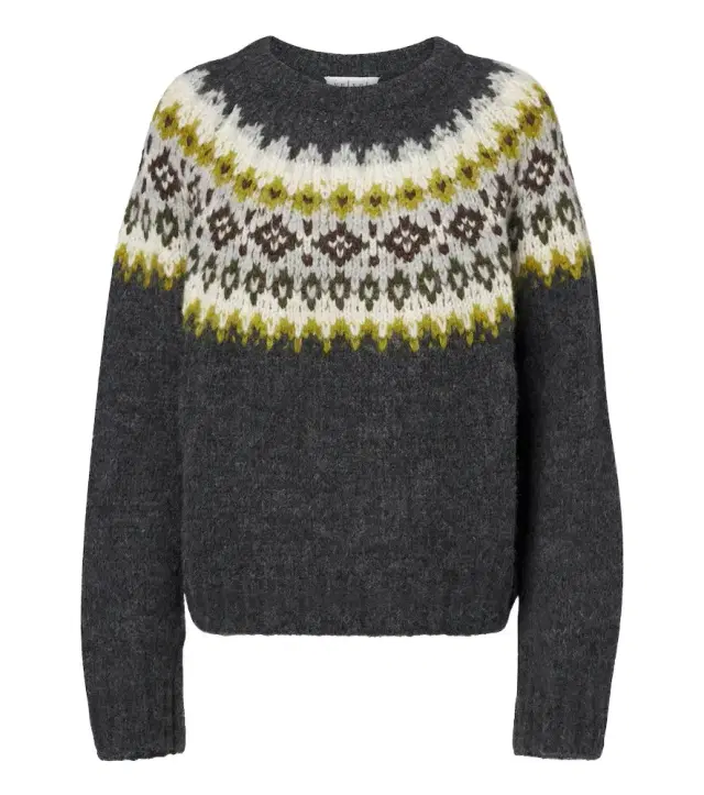 Velvet Fair Isle alpaca and wool-blend sweater