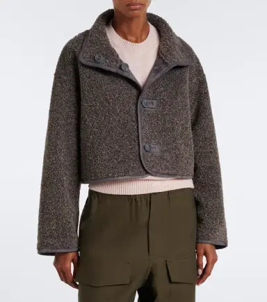 Velvet Esme teddy-lined cropped jacket | Thumbnail 3