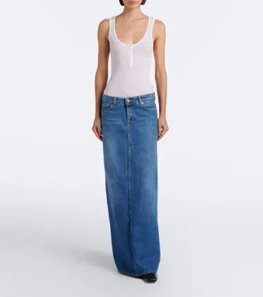 7 For All Mankind Denim maxi skirt | Thumbnail 6
