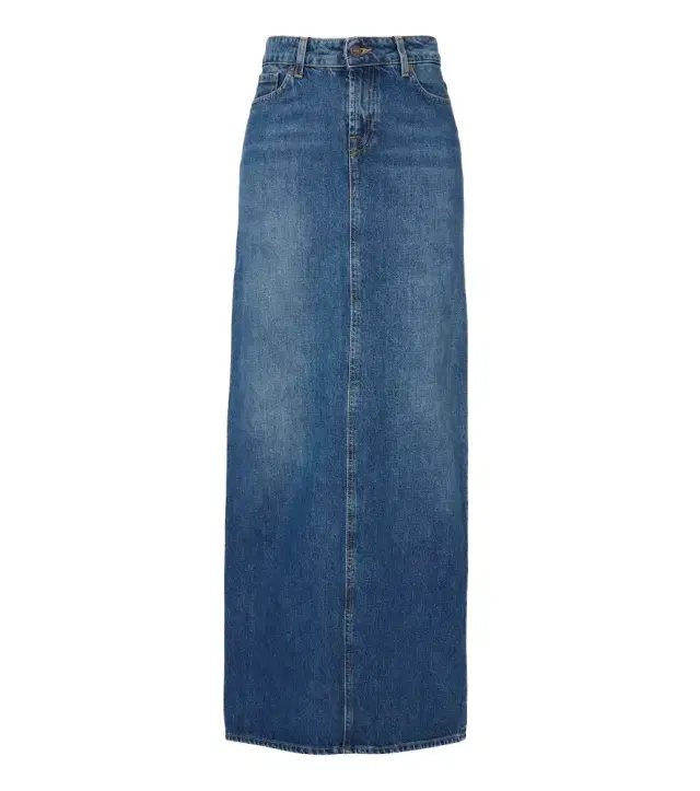 Denim maxi skirt