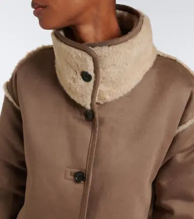 Velvet Yves teddy-trimmed coat | Thumbnail 4 Velvet Yves teddy-trimmed coat | Thumbnail 4