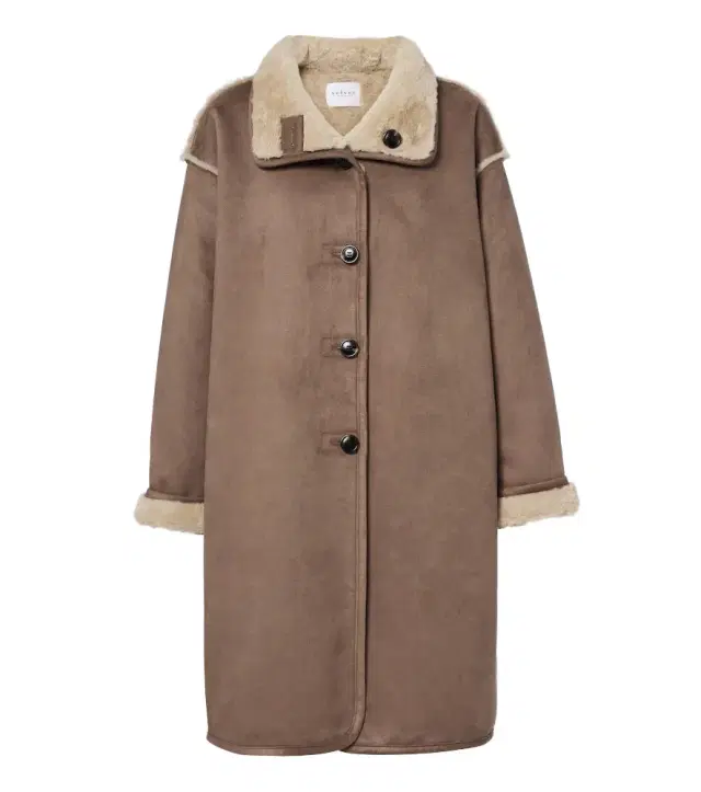 Velvet Yves teddy-trimmed coat